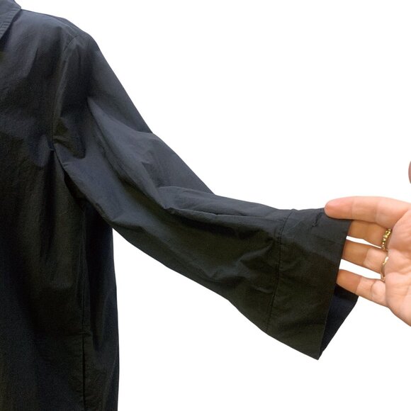 Urban By Alembika Black Asymmetrical Hem Button Tunic Blouse Size 16 (Alembika 5 - Picture 4 of 6